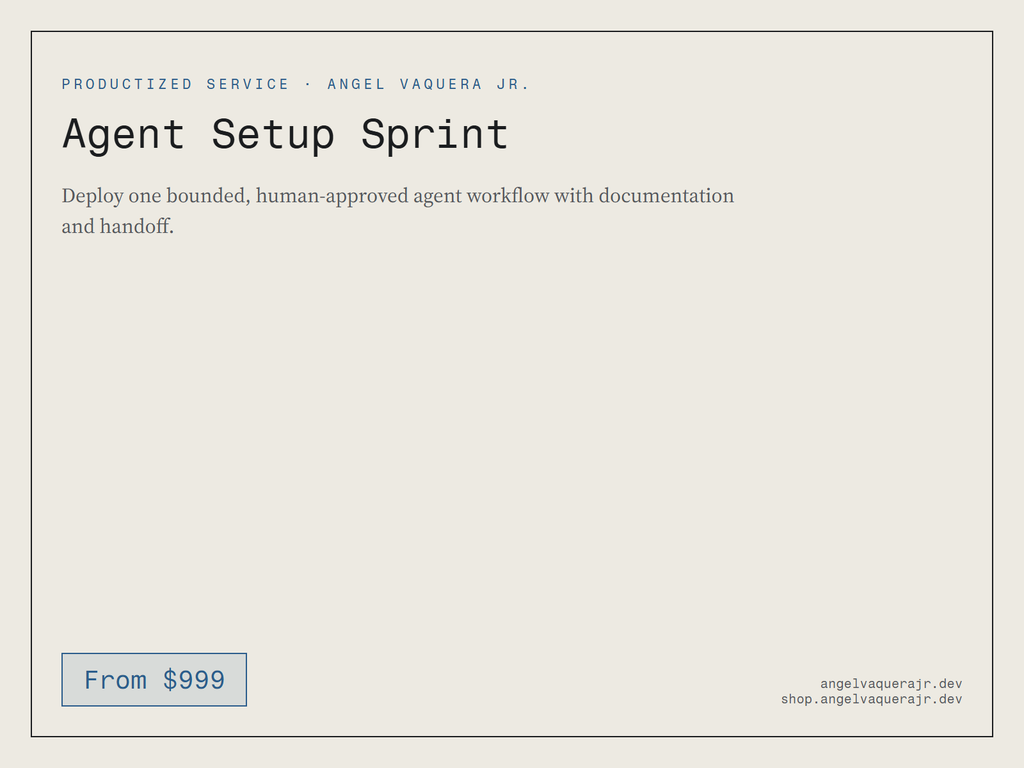 Agent Setup Sprint — agent-setup-sprint