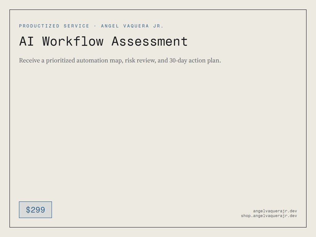 AI Workflow Assessment — ai-workflow-assessment
