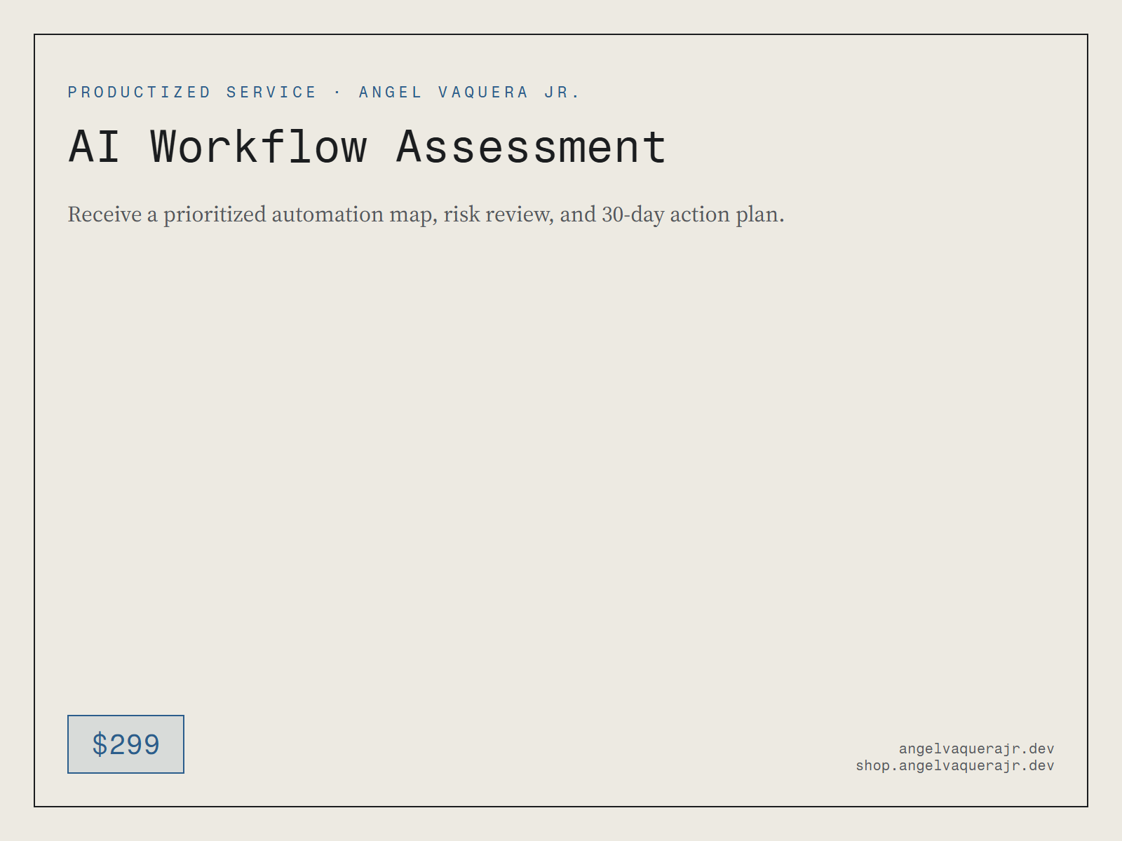 AI Workflow Assessment — ai-workflow-assessment