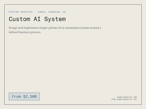 Custom AI System Discovery — custom-ai-system