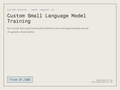 Custom Small Language Model Training — custom-slm-training