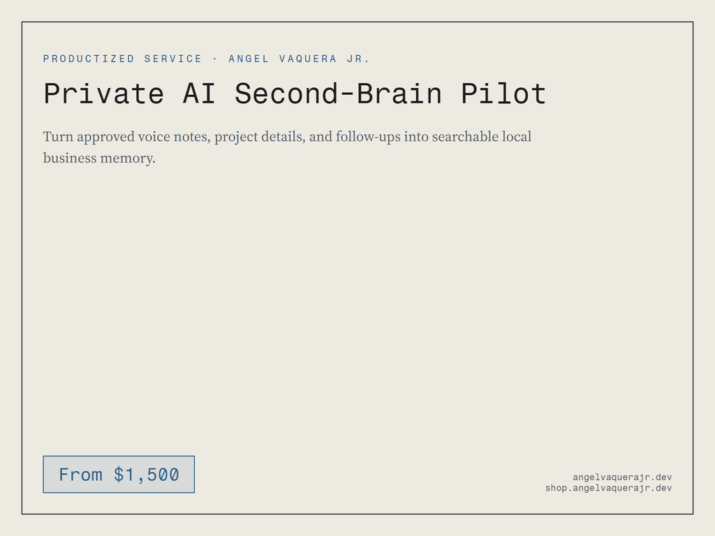 Private AI Second-Brain Pilot — private-ai-second-brain-pilot