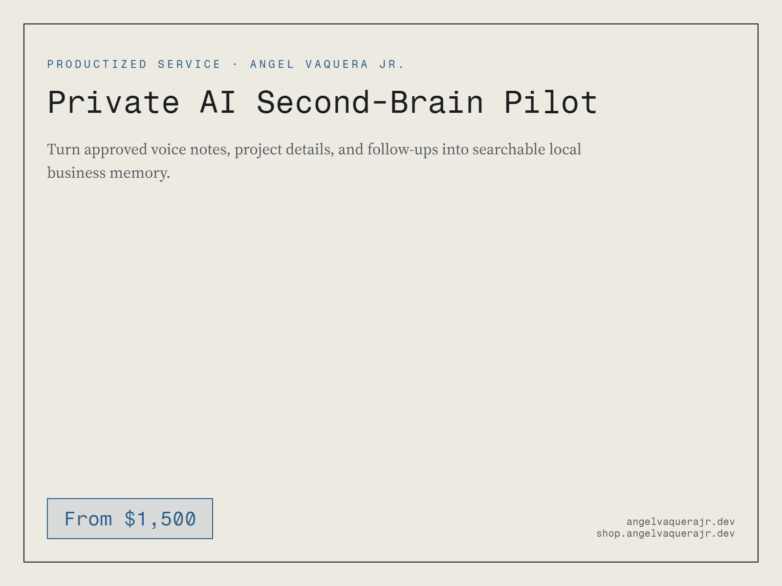 Private AI Second-Brain Pilot — private-ai-second-brain-pilot
