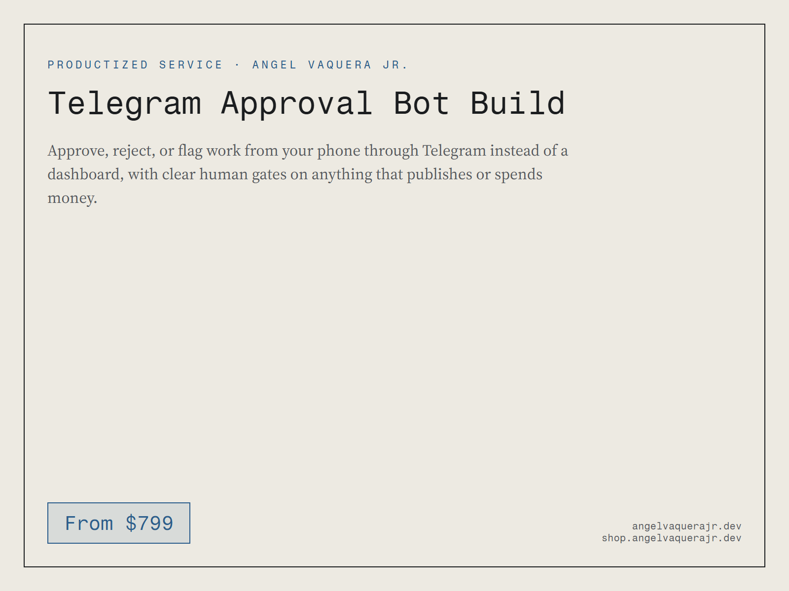 Telegram Approval Bot Build — telegram-approval-bot